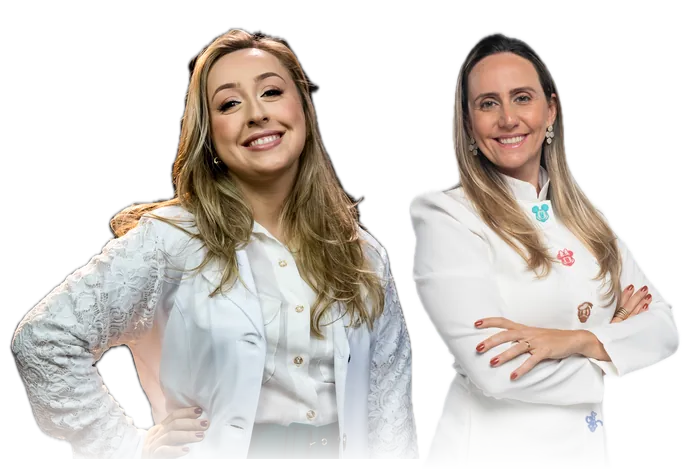 Dra. Priscilla Massote, pediatra, e Nutri Vanessa Neiva, nutricionista materno-infantil